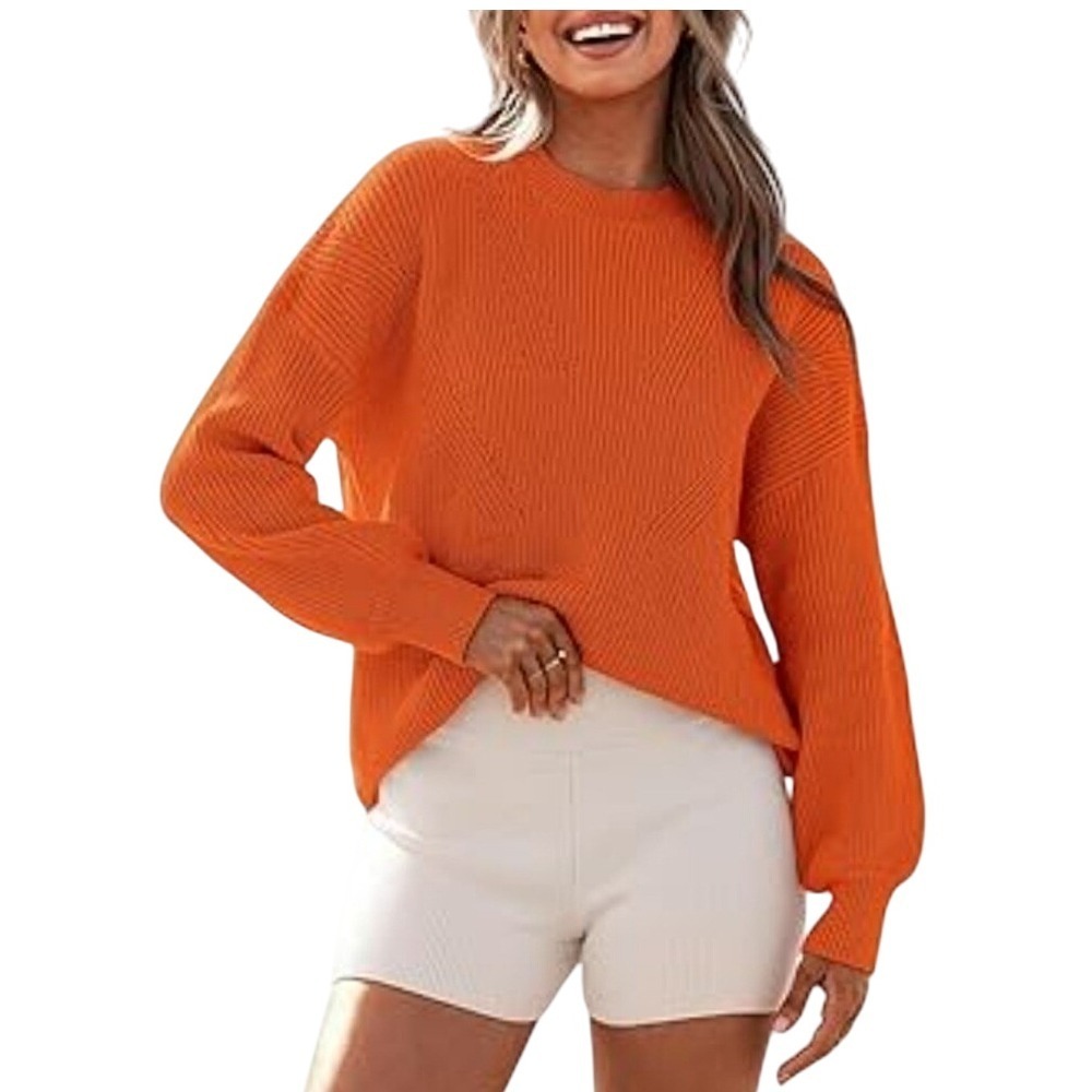 BTFBM Vibrant‎ Orange Knit Sweater Size XL